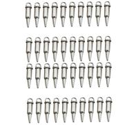Gadpiparty 40 PCS Antique Silver Alloy Bullet Charm Pendants for Necklace Bracelet DIY Jewelry Making Accessories Durable Stylish Craft Supplies