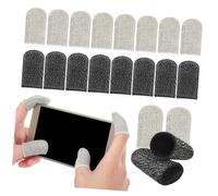Gadpiparty 40 Pcs Gaming Finger Sleeves and Anti-sweat Finger Covers for Mobile Phone Game Players Oil-proof Non-slip Screen Touch Black and Grey for Smooth Operation