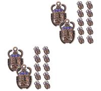 Gadpiparty 40 Pcs Scarab Pendant Jewelry Crafts Beetle Charm Pendant Necklace Beetle Charm Making Beetles Antique Beetle Charms Earring Scarab Loose Beads Ancient Beetle Pendant Blue Alloy