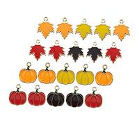 Gadpiparty 40 pcs Small Metal Pumpkin and Maple Leaf Charms for Jewelry Making DIY Pendant Charms for Earrings Necklaces Bracelets Autumn Craft Accessories Gift