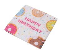Gadpiparty 40 Pieces Birthday Party Napkins Adorable Donut Pattern, Double-Layer Paper Napkins, Convenient and Hygienic, for Birthday Celebrations and Party Use