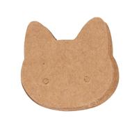 Gadpiparty 400pcs Cat Ear Shape Earring Display Cards 35x35mm Kraft Paper Jewelry Tag Holder for Earrings Packaging and Retail Use
