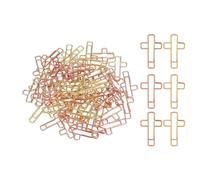 Gadpiparty 40pcs Cross Shaped Metal Paper Clips for Bible and Memo Clamps, Office Stationery, Suitable for Home and School, for Clipping Notes and Photo Albums