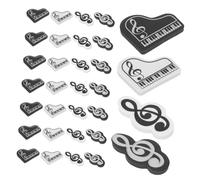 Gadpiparty 40pcs Erasers Music Note and Piano Shapes Soft Cute Erasers for School Classroom Prizes Back to School Party Favors for Kindergarten Preschool Elementary