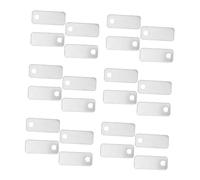 Gadpiparty 40pcs Stainless Steel Rectangle Tags for Engraving, Blank Metal Name Tags for Craft Projects and Celebrations, Multipurpose Identification with Efficient Asset Tracking, Sturdy