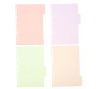 Gadpiparty 4pcs A5 Light Pink Pp Binder Dividers with Tabs, Multi-Subject Index Card Dividers and Poly Pocket Folders for School and Office Organizers