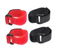 Gadpiparty 4pcs Adjustable Rooster Collars Noise Anti-hook Neck Rings for Poultry Plastic Nylon Design Comfortable Fit to Reduce Crowing Volume and Frequency Includes Black and Red