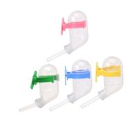 Gadpiparty 4Pcs Anti-leakage Hamster Water Feeders with Silent Vacuum Nozzle for Household Pets and Rabbits Easy to Install Water Dispenser Bowls for Animals Cage Random Color