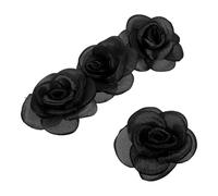 Gadpiparty 4pcs Artificial Roses for Decoration with Stems, Polyester and Metal Material, Versatile Use for Fabric Crafts and Favor Boxes, Maintain Fresh Appearance, for Home Decor and DIY