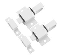 Gadpiparty 4pcs Automatic Spring Latches Self Closing Push Latch Aluminum Alloy White Spring Loaded Pin for Home Security Cabinet Door