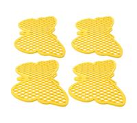 Gadpiparty 4pcs Bee Watering Station Floating Bee Drinker Tray Plastic Yellow Butterfly Shape Insect Water Feeder Flower Beds Pollinator Areas Spring Summer