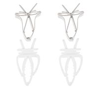 Gadpiparty 4pcs Bird Food Clips Metal Vegetable and Fruit Holders for Parrot and Budgie Cage Feeding Accessories Sturdy Bird Cage Clamp Suitable for Cockatiel