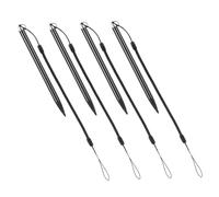 Gadpiparty 4pcs Black Resistive Touch Screen Stylus Pens with Spring Rope for Pos Systems and Tablets, Universal Writing and Scan Reader Pens for Touchscreen Devices