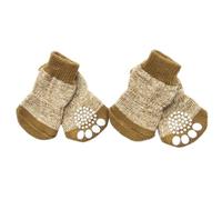 Gadpiparty 4pcs Breathable Cotton Dog Socks for Dogs and Pets with Anti-slip Sole and Skin-friendly Material, Easy to Carry Paw Protectors Suitable for Indoor Use