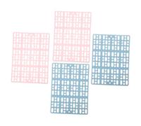 Gadpiparty 4pcs Bunny Cage Floor Mats Wear-resistant Foot Pads with Design for Rabbit and Small Animal Cages Cuttable Comfortable in Pink and Sky Blue