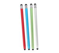 Gadpiparty 4pcs Capacitive Stylus Pen Double-ended Silicone Tip Lightweight Touch Screen Pen for Phone Tablet Compatible with Devices Silver Blue Red Green
