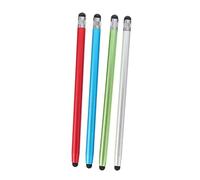 Gadpiparty 4pcs Capacitive Stylus Pen Dual-tip Silicone Screen Touch Pen for Phone and Tablet, Versatile Drawing Stylus Pencil Set with Silver, Blue, Red, and Green for Digital Devices