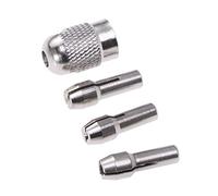Gadpiparty 4pcs Collets Kit Holder Drill Collet Adapter Nut for Chuck Set Stainless Steel Chuck Nut 1mm 1.5mm 2.35mm