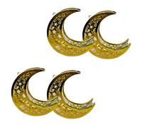 Gadpiparty 4Pcs Creative Hollow out Electroplated Moon Pendants Unique Candy Box Ornaments for Weddings and Festivals Golden Decorative Accessories