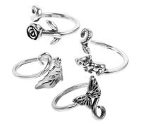 Gadpiparty 4pcs Crochet Rings Knitting Finger Tools Metal Yarn Guide for DIY Hand Knitting Crafts Efficient Smooth Stitching Accessories Gift for Knitters