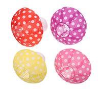 Gadpiparty 4Pcs Decorative Mushroom Paper Lanterns Hanging Lanterns for Birthday Parties Festivals and Celebrations Red Purple Pink Yellow
