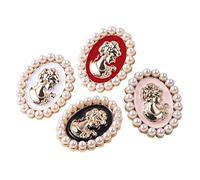 Gadpiparty 4pcs Diy Craft Charms Flatback Charm Earring Making Accessories Vintage Beauty Head Portraits for Jewelry Phone Case Decor