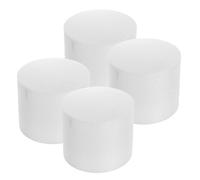 Gadpiparty 4pcs Foam Cake Dummies White Lightweight Reliable Round Polystyrene Models for Wedding Expos Teaching Bakery Display