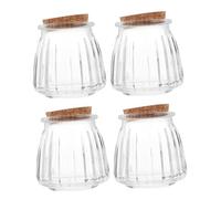 Gadpiparty 4pcs Glass Drift Bottles with Cork Stoppers Transparent Wishing Jars for DIY Crafts Home Decor Sharing