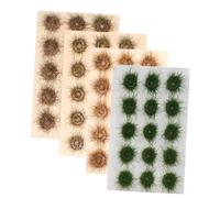 Gadpiparty 4PCS Grass Cluster Model for Sand Table Layout Realistic Artificial Grass Tufts for Railway Scenery Dioramas and DIY Landscape Diverse Styles for Enhanced Detailing