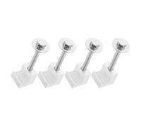 Gadpiparty 4pcs Heavy Duty Aluminum Alloy J-Shaped Tool Box Mounting Clamps Kit for Secure Pickup Truck Installation with Easy Installation and Multifunctional Design
