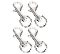 Gadpiparty 4pcs Heavy Duty Pet Leash Alloy Snap Hook 7cm Sturdy Swivel Clip for Pet Leash and Decorations, Multi-purpose Handbag Accessories in Silver