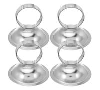 Gadpiparty 4pcs Metal Memo Clip Holders with Round Base Stable Standing Card and Note Organizer for Desk Photo Business Card Display Reusable Office Home Table Accessories
