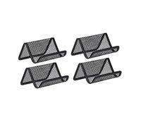 Gadpiparty 4pcs Metal Mesh Business Card Holders Multifunctional Organizer with Phone Stand for Office Dorm Home Desk Premium Iron Rack for Cards and Mobile Support Black