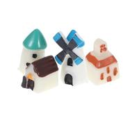 Gadpiparty 4pcs Miniature Fairy House Resin Craft Garden Resin Crafts Creative Design Assorted Colour Enhances Garden Beauty Freely Combine and Build for Micro Landscape