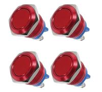 Gadpiparty 4pcs Mm Marine Push Button Switch Waterproof Metal Copper Self-reset Screw Terminal with Oxidation Finish for Control Panel and Electronic Equipment in Camper and Boat