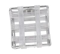 Gadpiparty 4pcs Modern Aluminum Weaving Lampshade with Socket Indoor Light Cover Handcrafted Silver Tone Shade for Ceiling Wall and Floor Lamps Easy Installation Stylish and Gentle Lighting