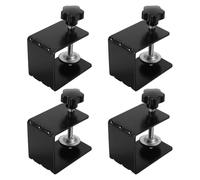 Gadpiparty 4pcs Multi-Adjustable Drawer Fixing Clamp for Cabinet Front Installation Black Steel Panel Clamps Ergonomic Woodworking Jig Tool for Precise Alignment in Kitchen and Office
