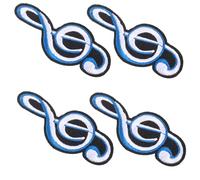 Gadpiparty 4pcs Music Note Shaped Clothes Patches Decorative Iron Patches Cartoon Coat Iron on Hide Torn Spots Cloth DIY Activities for Clothes Shop
