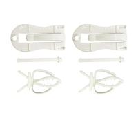 Gadpiparty 4pcs Parrot Vegetable Clip Practical Fixed Clip Fixed Clamp for Birdcage Lightweight Plastic Hold Cuttlefish Bone White Bird Cage Accessory for Small Bird Random Style