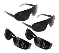 Gadpiparty 4pcs Pinhole Corrective Glasses with Comfortable Frames for Vision Improvement Ultraportable and Breathable Design for Indoor Outdoor Sports and Eye Training