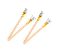 Gadpiparty 4pcs Pottery Wire Brush with Wooden Handles for Clay Sculpting and Texturing Rust Resistant Metal Wire Tool for Detailed Surface Design in Art and Professional Pottery Use