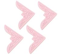 Gadpiparty 4pcs PU Book Corner Protectors Durable Decorative Edges Covers for Scrapbook School Books Smooth Surface Design for Enhanced Protection