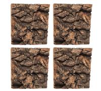 Gadpiparty 4pcs Reptile Climbing Platform and Hideout Made of Bark for Aquarium and Reptile Enclosure, Suitable for Lizards and Turtles, Encourages Natural Exploration and Mental Engagement