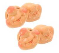 Gadpiparty 4pcs Resin Gnome Face Accessories for Easter and Valentine's Day, Expressive DIY Craft Facial Nose Parts with Versatile Compatibility and Detailed Craftsmanship for Easter Gnome