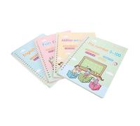Gadpiparty 4Pcs Reusable Grooved Writing Practice Copybook for English Calligraphy Training School Workbook Material Preschool Handwriting Aid