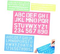 Gadpiparty 4Pcs Reusable Letter Stencils for Crafting Washable Plastic Templates with Clear Patterns and Safe DIY Painting Accessories for Wall and Scrapbook Decoration