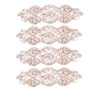 Gadpiparty 4pcs Rhinestone Applique DIY Apparel Patch Delicate Design Elegant Style Eye-catching Embellishment for Handicraft Projects and Sewing