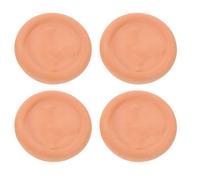 Gadpiparty 4pcs Round Terracotta Bread Warming Stones - Bread Box Warmer Food Storage Keeper - Mini Pastry Basket Insulation Sheet for Party Table