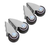 Gadpiparty 4pcs Silent Rubber Directional Casters for Furniture J-type Rolling Wheels for Sliding Door Track Wardrobe Tool Cart Closet Barn Door Floor-friendly Replacement Hardware