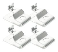 Gadpiparty 4pcs Silver Iron Power Tool Belt Clip Hooks Replacement for Hands-free Carrying and Tape Measure Holding, Sturdy Tool Belt Hook Clips for Drills and Electricians